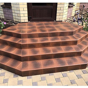 Фронтальная клинкерная ступень простая Paradyz Semir Beige, 300*300*11 мм Hit Ceramics