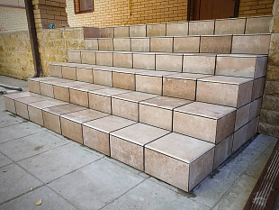 Фронтальная клинкерная ступень с капиносом Paradyz Scandiano Ochra, 330*299*11 мм Hit Ceramics