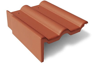 Франкфуртская Боковая ЛЕВАЯ минеральная черепица Красная BRAAS
