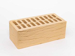  Кирпич утолщенный пустотелый лицевой "Слоновая кость Рустик" ВЗКСм