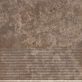 Фронтальная клинкерная ступень простая Paradyz Ilario Brown, 300*300*11 мм Hit Ceramics