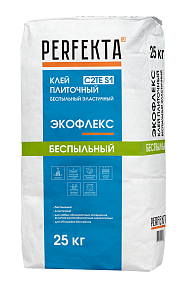 Клей плиточный беспыльный эластичный Экофлекс C2TE S1, 25 кг PERFEKTA