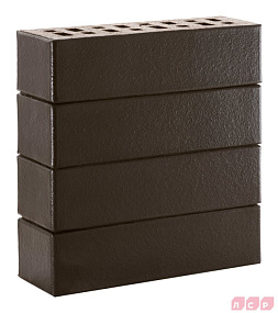 Клинкер фасадный чёрный глянцевый "Рейкьявик" 0,71NF гладкий ЛСР