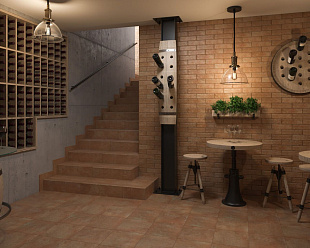 Фронтальная клинкерная ступень с капиносом Paradyz Ilario Ochra, 330*299*11 мм Hit Ceramics