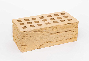 Кирпич лицевой пустотелый одинарный Слоновая Кость Глубокий Рустик ВЗКСМ