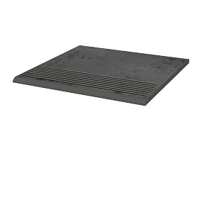 Фронтальная клинкерная ступень простая Paradyz Semir Grafit, 300*300*11 мм Hit Ceramics