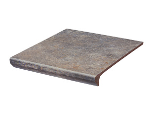 Фронтальная клинкерная ступень с капиносом Paradyz Viano Grys, 330*299*11 мм Hit Ceramics